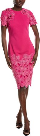 Badgley Mischka Mended Lace Hem Cocktail Dress