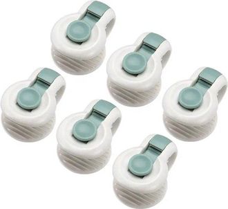 OEM Pinzas Resistentes Para Edred&oacute;n - Pinzas Para Edred&oacute;n - Sujeta Fundas N&oacute;rdicas - 6 Piezas - Blanco/verde