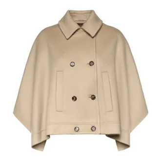 Max Mara Light Jackets, female, Beige, Size: S/M Double-Breasted Light Jacket
