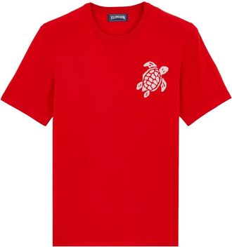 Vilebrequin T-shirt con logo - Rosso