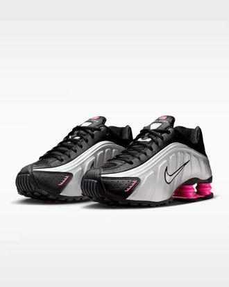 Nike Shox R4 AR3565-012 Sneakers Womens Black Metallic Lifestyle Shoes MEW800