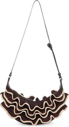 Zimmermann Goldentime Ruffle Shoulder Bag - female - Zimmermann - Cross Body Bags - Brown - ONE SIZE - Bags
