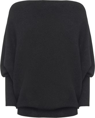 Manila Grace Truien & Vesten, Dames, Zwart, S, Polyester, Open Shoulder Sweater