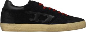 Diesel Heren S-Leroji leren sportschoenen (Zwart)