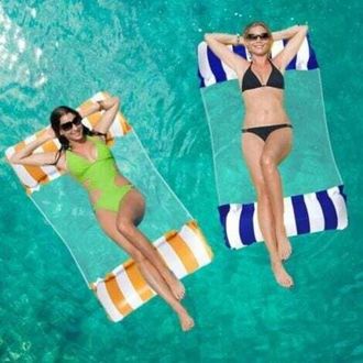 OEM Hamaca Flotante De Piscina De 2 Piezas, Hamaca Inflable Vers&aacute;til 4 En 1 Con Malla, Tumbona Inflable Para Adultos Y Ni&ntilde;os, Hamaca De Viaje Port&aacute;til, Pi