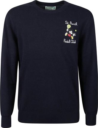 MC2 Saint Barth Navy Blue Round-neck Sweatshirt