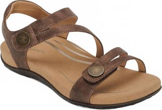 Aetrex Womens Jess Quarter Strap Sandal In Bronze