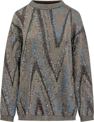 Missoni Jersey de cuello redondo oversize - Knitwear - Mujer - Multicolor - M