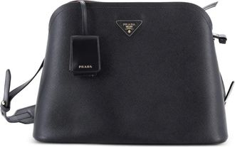 Prada Matinee Bag Saffiano Leather Medium shoulder bag - Zwart