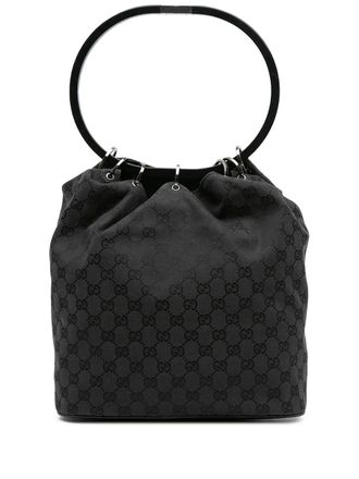 Gucci 2000-2015 GG Canvas Ring handbag - women - Canvas - One Size - Black