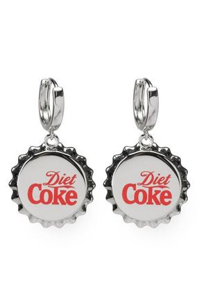Cufflinks Inc. Diet Coke Bottle Cap Drop Earrings in Silver at Nordstrom