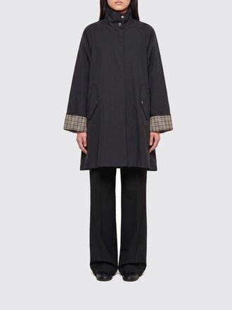 OOF Wear Single-Breasted Knee-Length Technical Fabric Trench Coat with Classic Collar