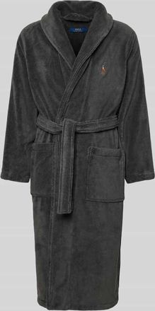 Ralph Lauren Bademantel mit Reverskragen Modell SHAWL in Dunkelgrau, Gr&ouml;&szlig;e L/XL