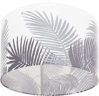 Beliani Beliani - Lámpara de techo blanca y gris con motivos en forma de hoja 1 luz Ziller