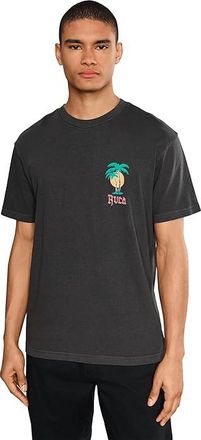 Rvca Frond Mural Short Sleeve Mens T Shirt Black : 2XL, Cotton