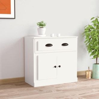 vidaXL Aparador De Madera Contrachapada Blanco 70x35,5x67,5 Cm Vidaxl