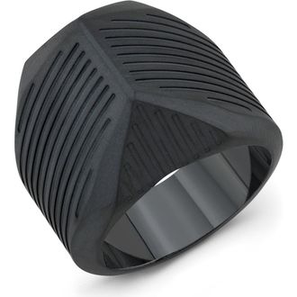 Room101 Striped Talon Ring in Black at Nordstrom, Size 12