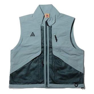 Nike Acg Outdoor Multiple Pockets Colorblock Stand Collar aviator vest Asia Edition Green Aviator Grey Deep Jungle BQ7290-041