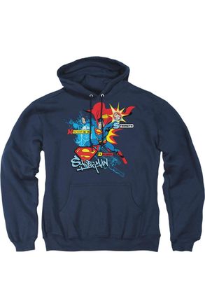 Gildan Superman Abilities Adult Pull Over Hoodie / Hooded Sweatshirt