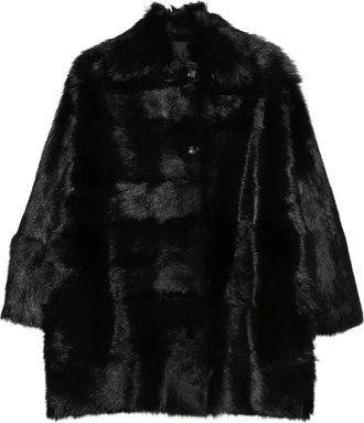 Alberta Ferretti Cappotto a collo alto - Marrone
