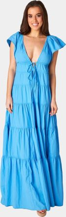 BuddyLove Holland Tiered Maxi Dress In Aqua