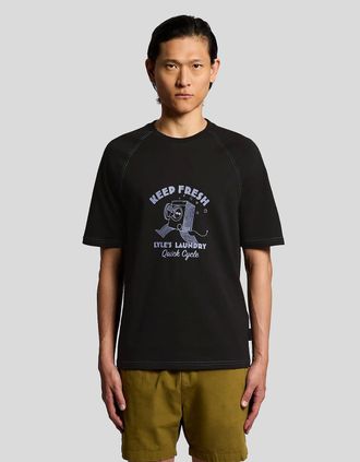 Lyle & Scott Lyle And Scott Mens Chest Graphic T-Shirt - Size: 42