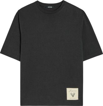 Jacquemus Le Tshirt Torneo Logo Cotton T-shirt - Navy - M