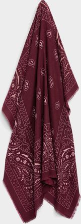 Le 31 Mens Paisley lightweight navy scarf