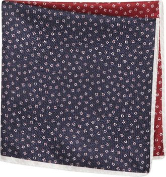 Nordstrom Patchwork Silk Pocket Square in Wine at Nordstrom Rack