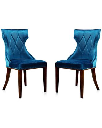 Manhattan Comfort Reine Velvet Dining Chair (Set Of Two)