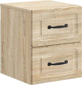 vidaXL Mesita De Noche De Pared Roble Sonoma 34,5 X 33 X 40 Cm Vidaxl
