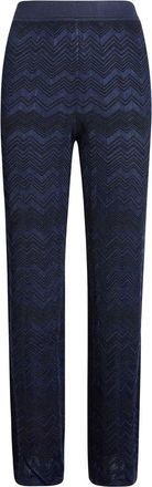 Missoni Dames, Broeken, Blauw, Maat: M Wol