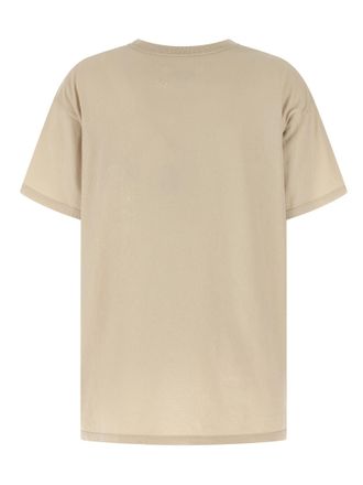 Maison Margiela Womens Beige Cotton T-Shirt