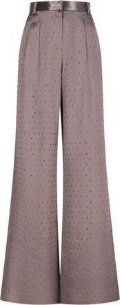 Andamane Nathalie Crystal Wide Pants - Dames - Wijde Broeken - Grijs - S - Broeken