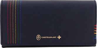 JC de Castelbaljac Black Leather Long Wallet (Bi-Fold) (Pre-Owned)