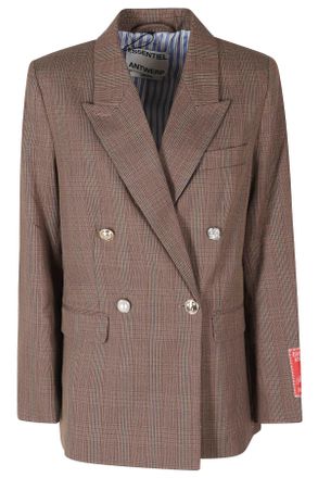 Essentiel Combo2 Cigar Lounge Plaid Double-Breasted Blazer