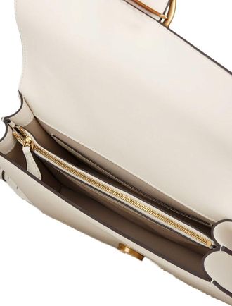 Pinko Womens Crossbody Bag White-Ivory Goat Leather - Crossbody-Bags White/ivory