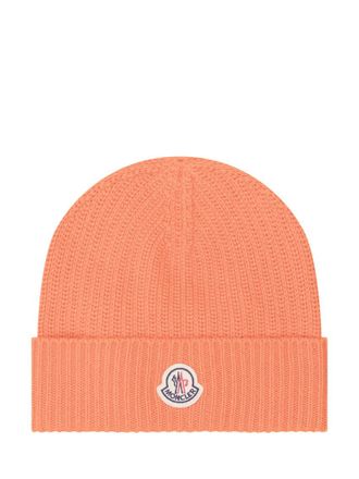 Moncler Orange Logo Beanie Cap
