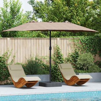 vidaXL Parasol De Jard&iacute;n Taup&eacute; 385 X 209 X 244 Cm Tela Vidaxl