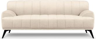 CXL by Christian Lacroix Sofá 3 plazas de terciopelo beige claro