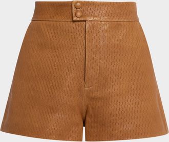 Frame Denim The Leather Boy Shorts