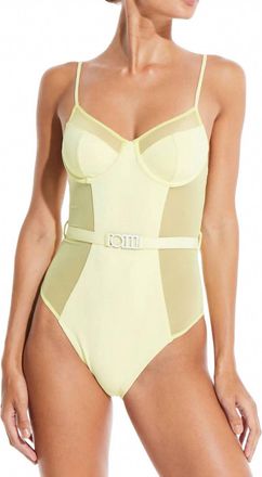 Solid & Striped One Piece Spencer Swimsuit In Banana