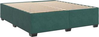 vidaXL Estructura Cama Sin Colch&oacute;n Terciopelo Verde Oscuro 200x200 Cm Vidaxl