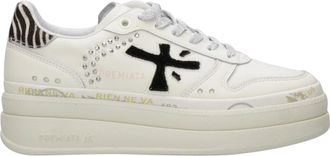 Premiata Witte Sneakers met Pony Skin Details - Dames - Sneakers - Wit - 35 EU - Leer - Schoenen