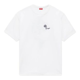 Kenzo Tops, Heren, Wit, XL, Katoen, Tulip T-shirt