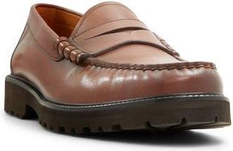 Brooks Brothers Bleecker Lug Sole Penny Loafer in Cognac at Nordstrom Rack, Size 10.5