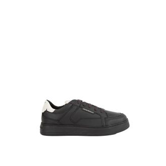 Emporio Armani Casual Sneaker Schoenen voor Mannen - Heren - Sneakers - Zwart - 45 EU - Leer - Schoenen