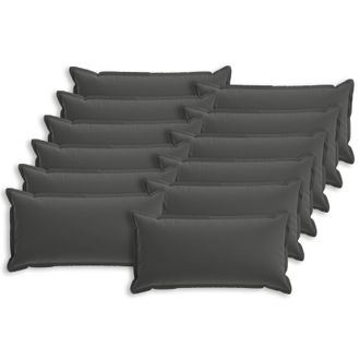 vidaXL Funda De Almohada 12 Uds. Houten Gris Antracita 40 X 80 Cm Vidaxl