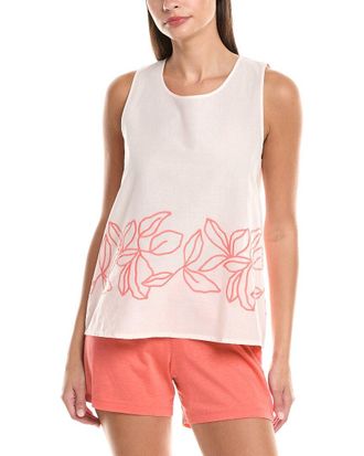 Hanro Liz Embroidered Tank