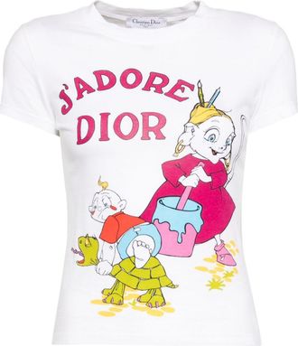 Dior T-shirt con stampa 2002 - WHITE, RED